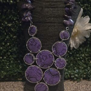 Elegant Purple Statement Necklace